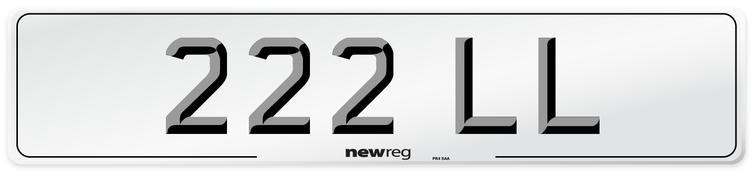 222 LL Number Plate from New Reg